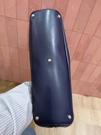 Sac bleu marine en cuir Longchamp