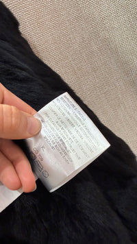 doudoune noire doublure lapin weill Taille XL