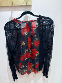 Blouse The Kooples rouge et noir T.L