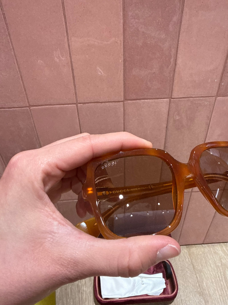 Lunettes Gucci marron et orange TU