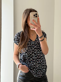 One Step - T-shirt bleu/noir - T.XL