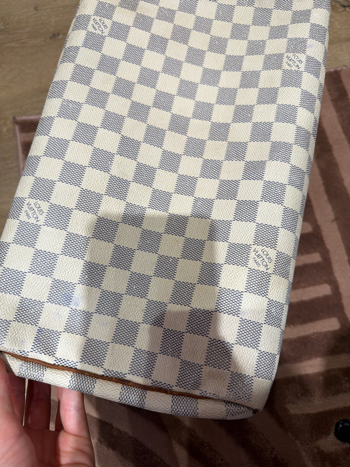 Sac speedy Louis Vuitton 35  18/08 damier azur