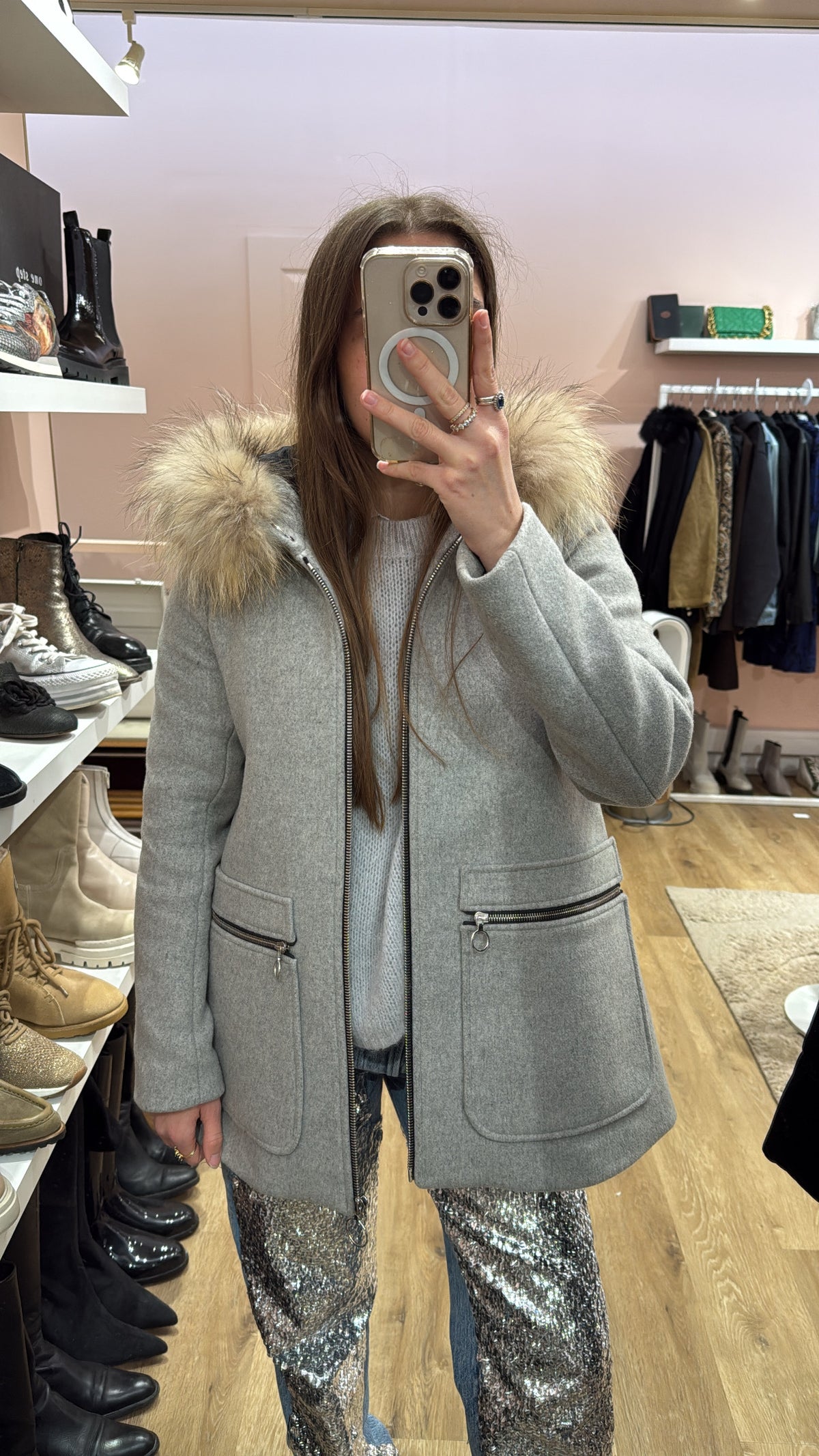 Manteau gris Maje taille 36