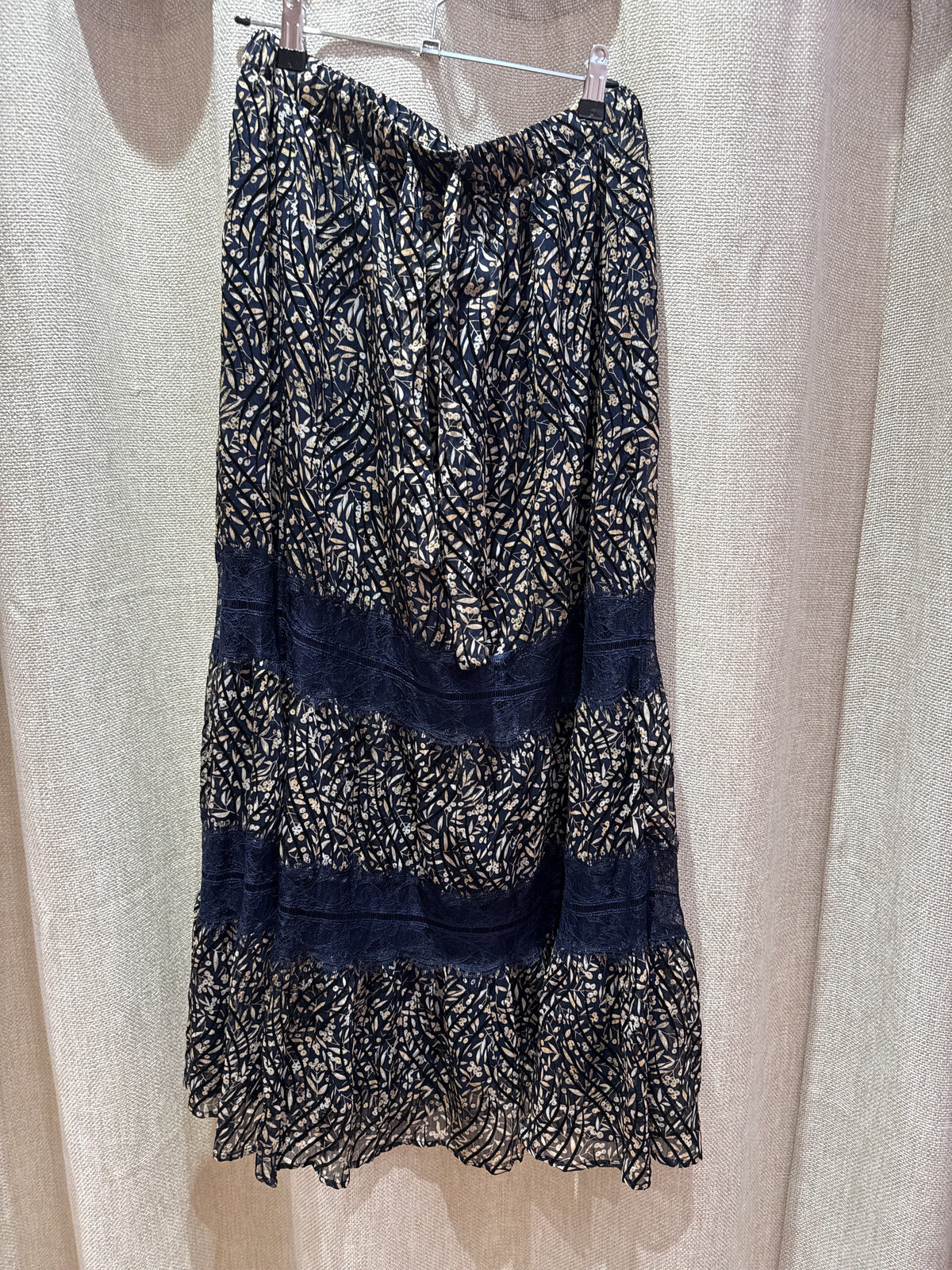 Jupe longue bleu & rose Freeman Porter T.M