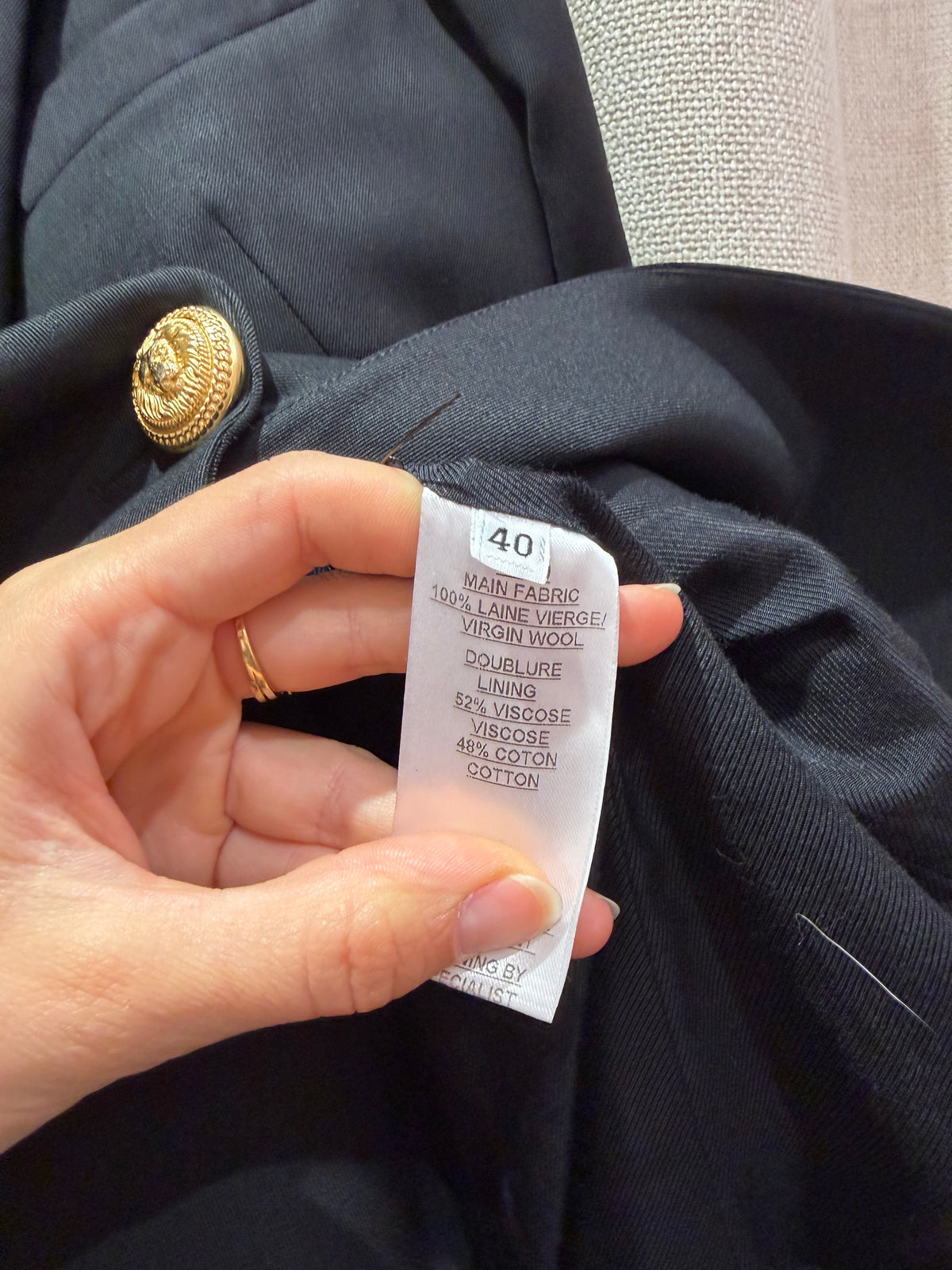 Blazer noir balmain T.36 22/09