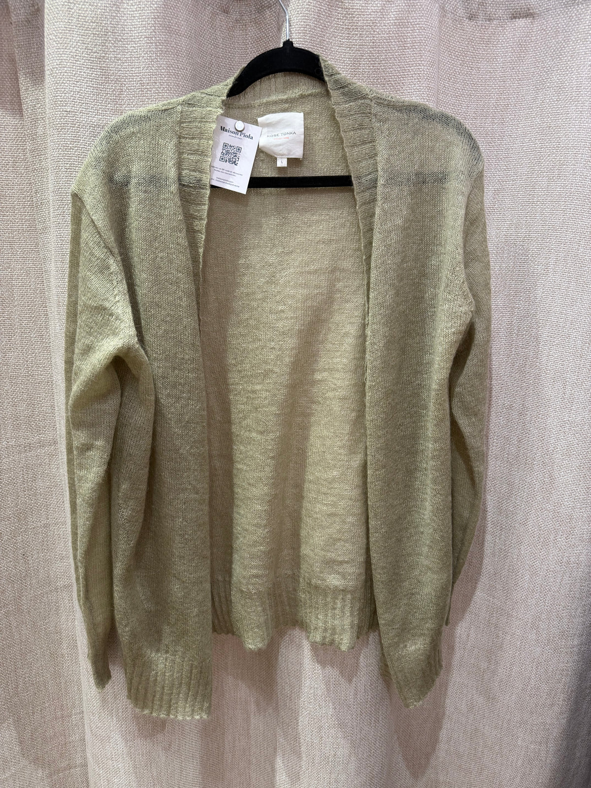 Gilet vert rose Tonka T.L mohair