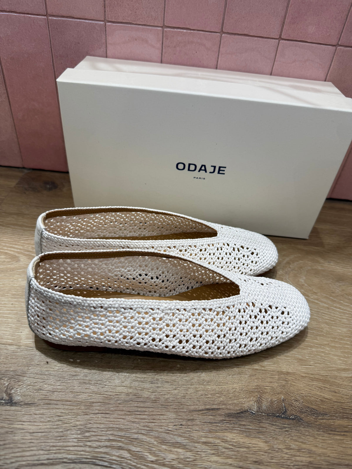 Ballerines blanches odaje T.38 10/07