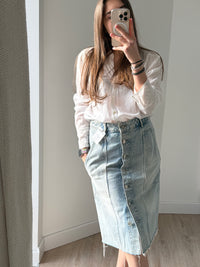AllSaints Jupe en jean bleu T36