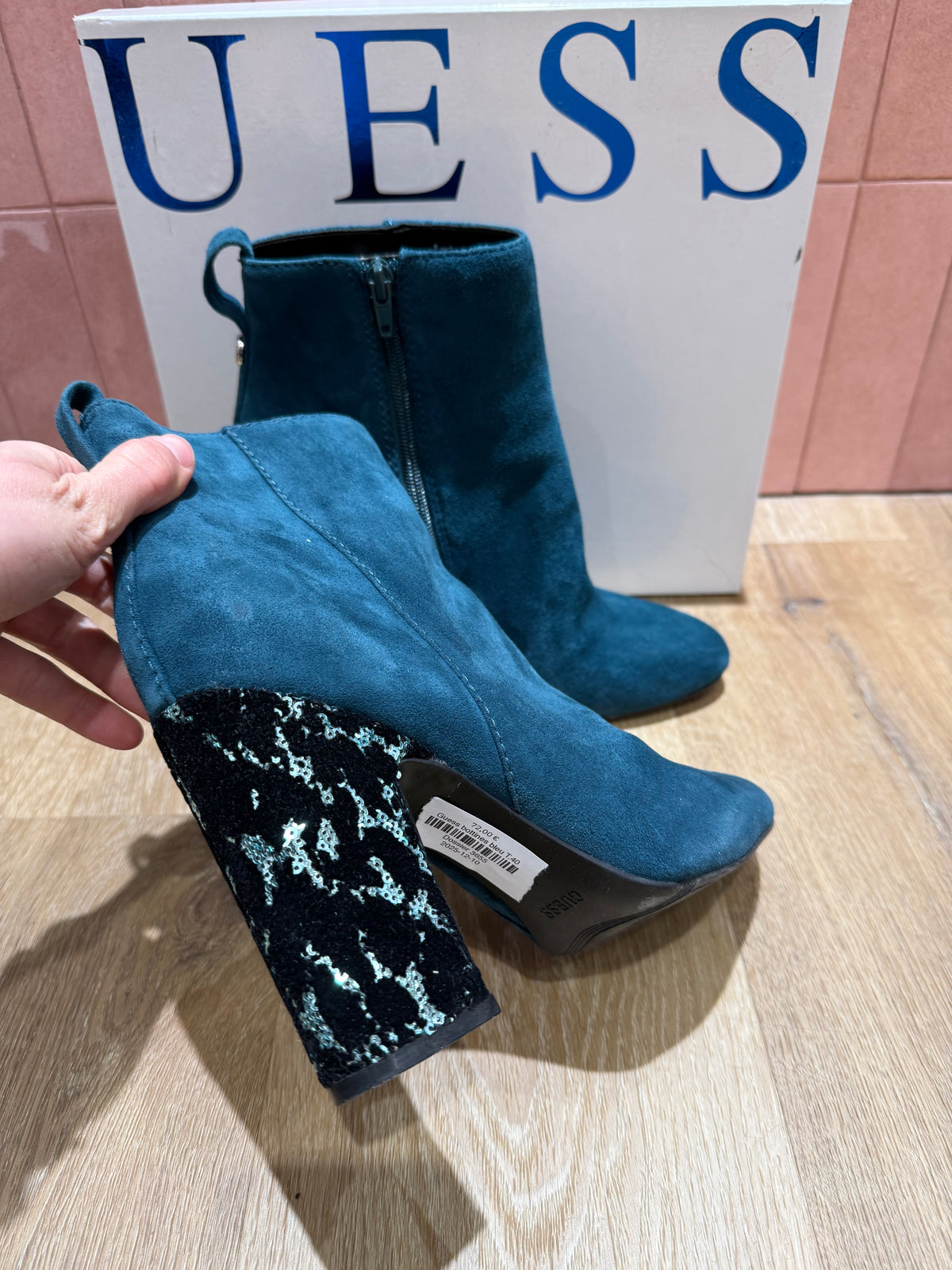 Guess bottines bleu T.40
