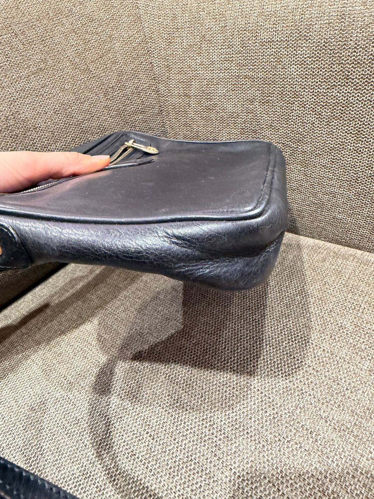 Pochette noire en cuir Céline 18/09
