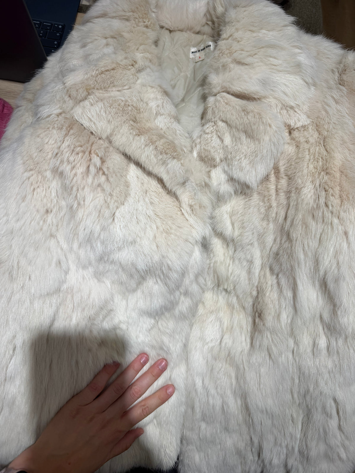 Manteau vraie fourrure lapin T.38/40 18/08
