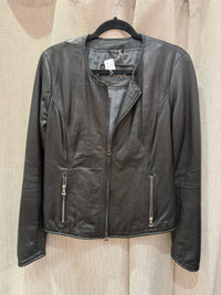 Veste en cuir d’aniello T.38 noir 28/09