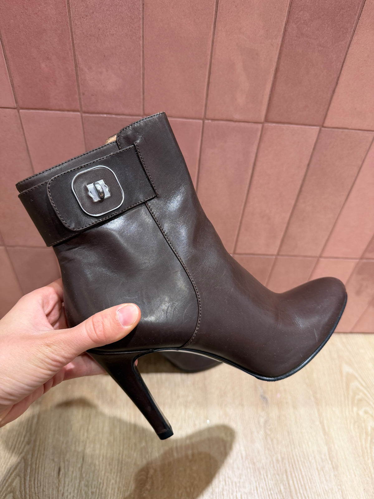Bottines marron Longchamp T.37 23/10