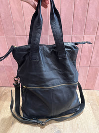 Sac cabas noir en cuir Naterra 01/06
