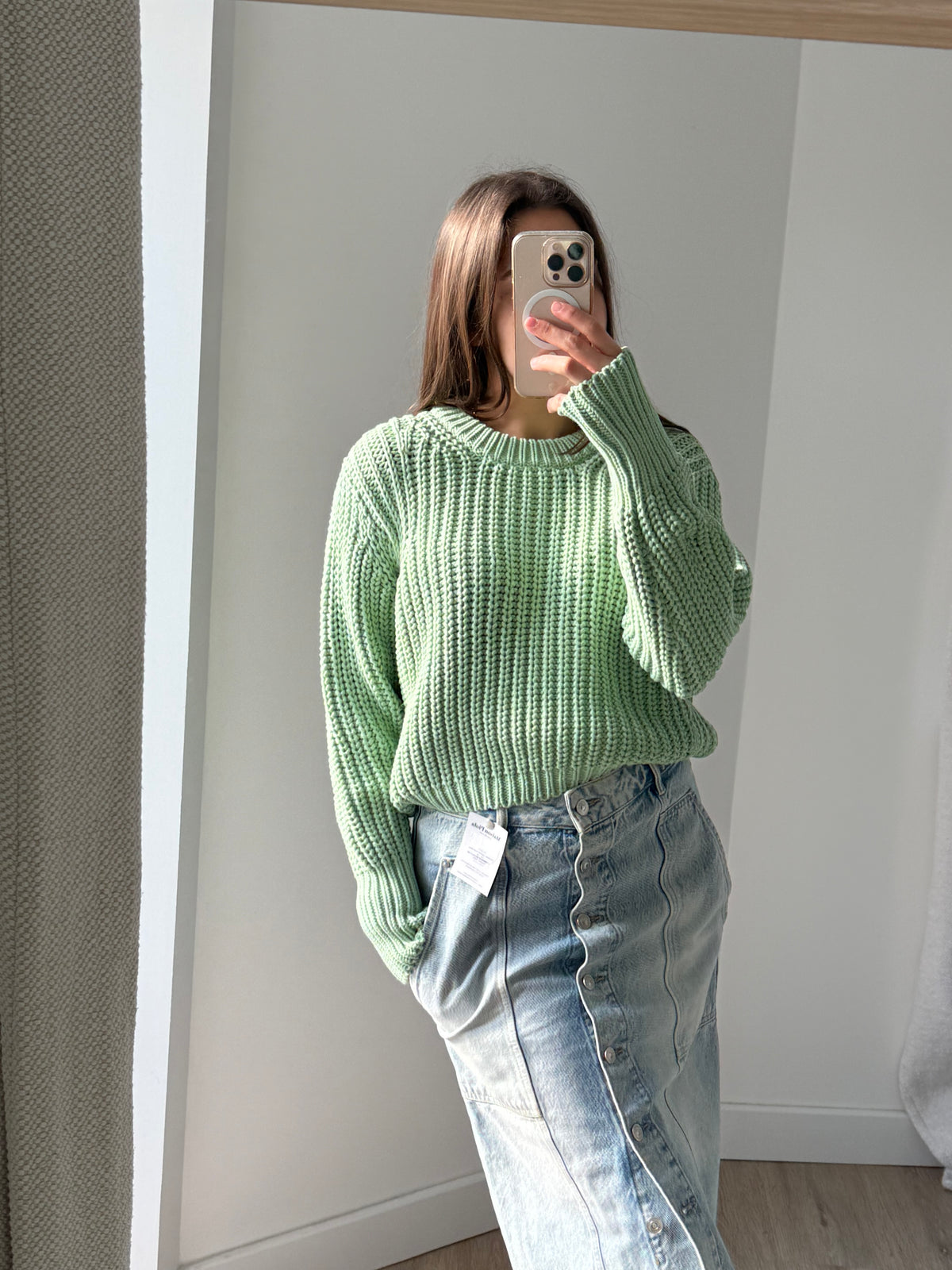 Pull vert maille Claudie Pierlot - T.S
