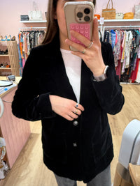 Blazer ikks noir velours épais T.36 04/06
