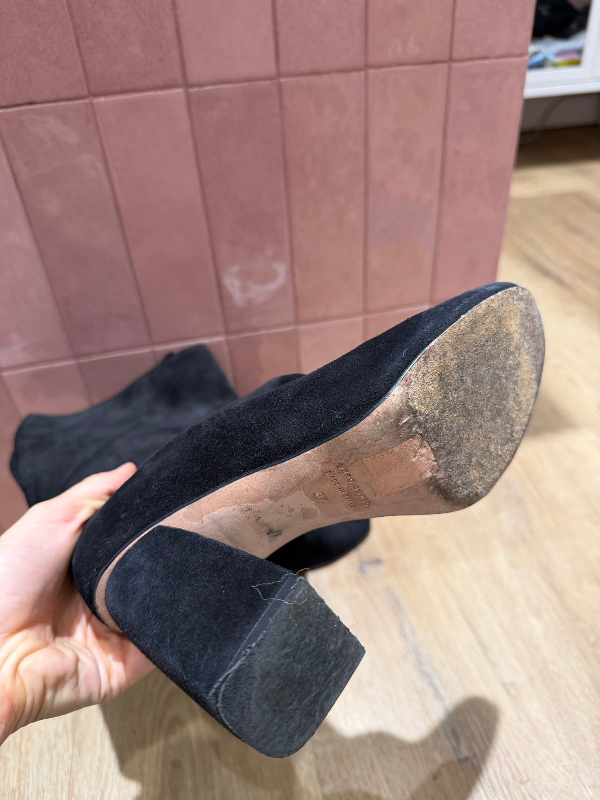 Bottes noires en daim Red Valentino - T.36 15/09