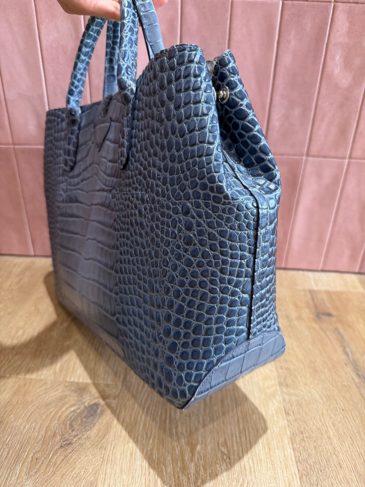 Sac Longchamp en cuir bleu 20/08