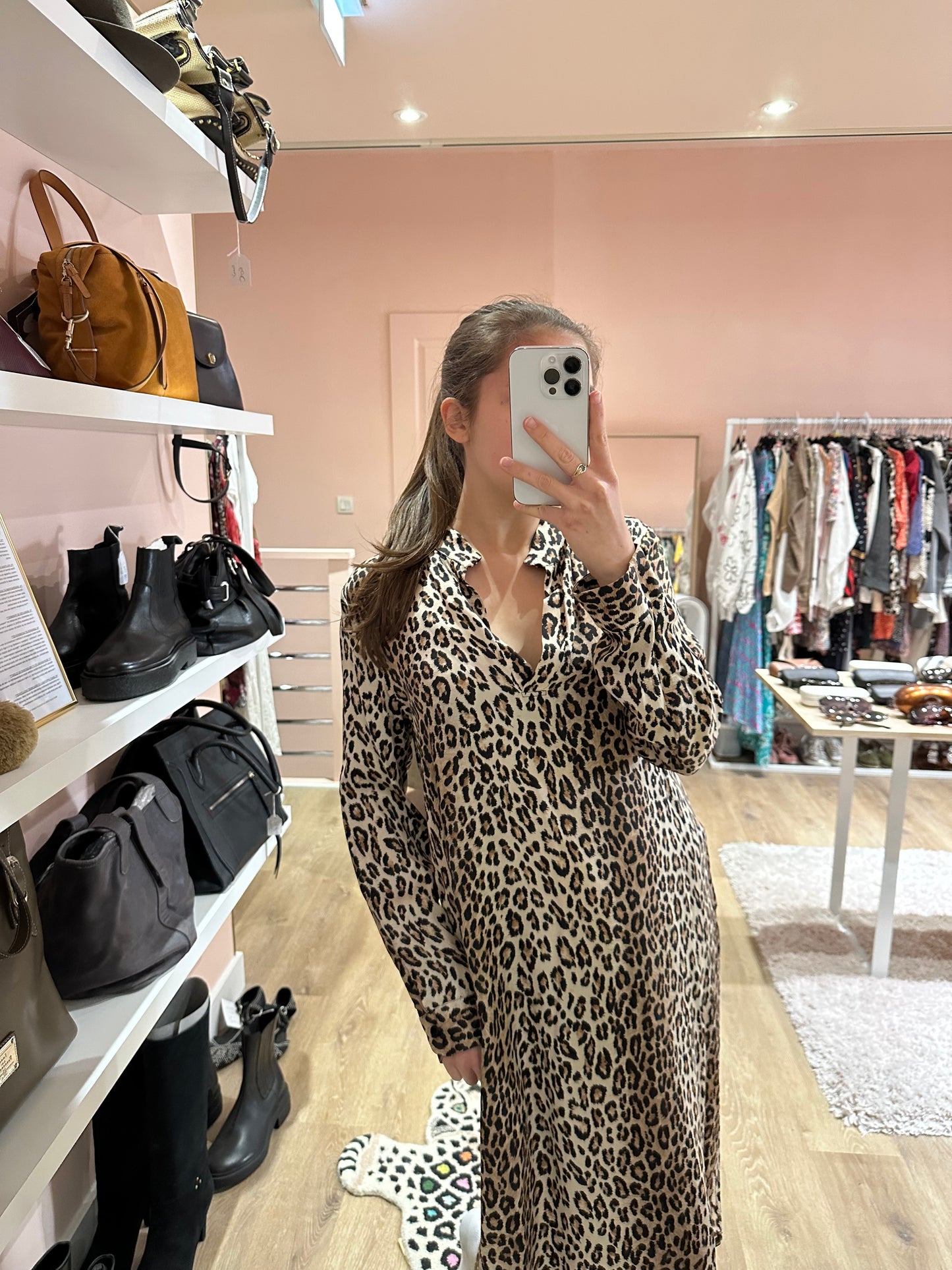Robe longue léopard toupy T.M