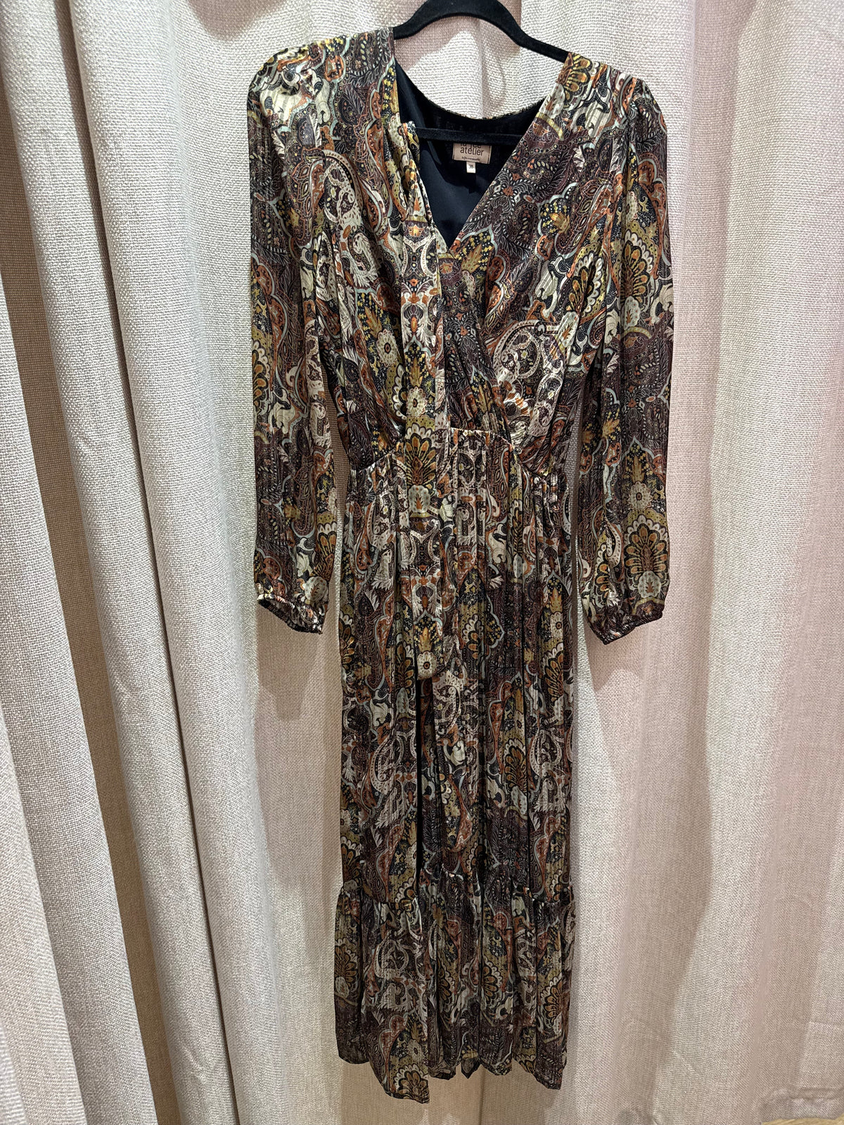 Robe La Fée Atelier – Kaki et doré – T.38