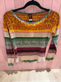 Top transparent rouge et vert Jean Paul Gauthier T.XL