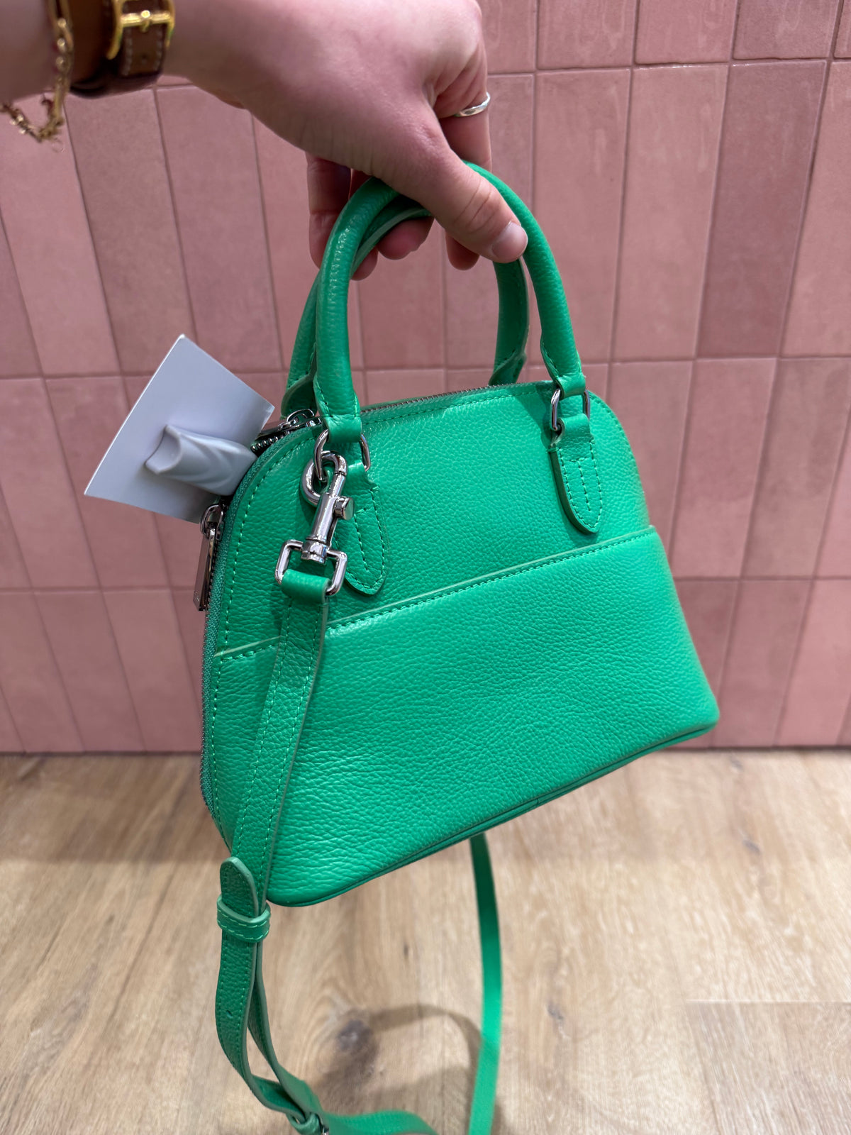 Sac Le Tanneur vert bandoulière