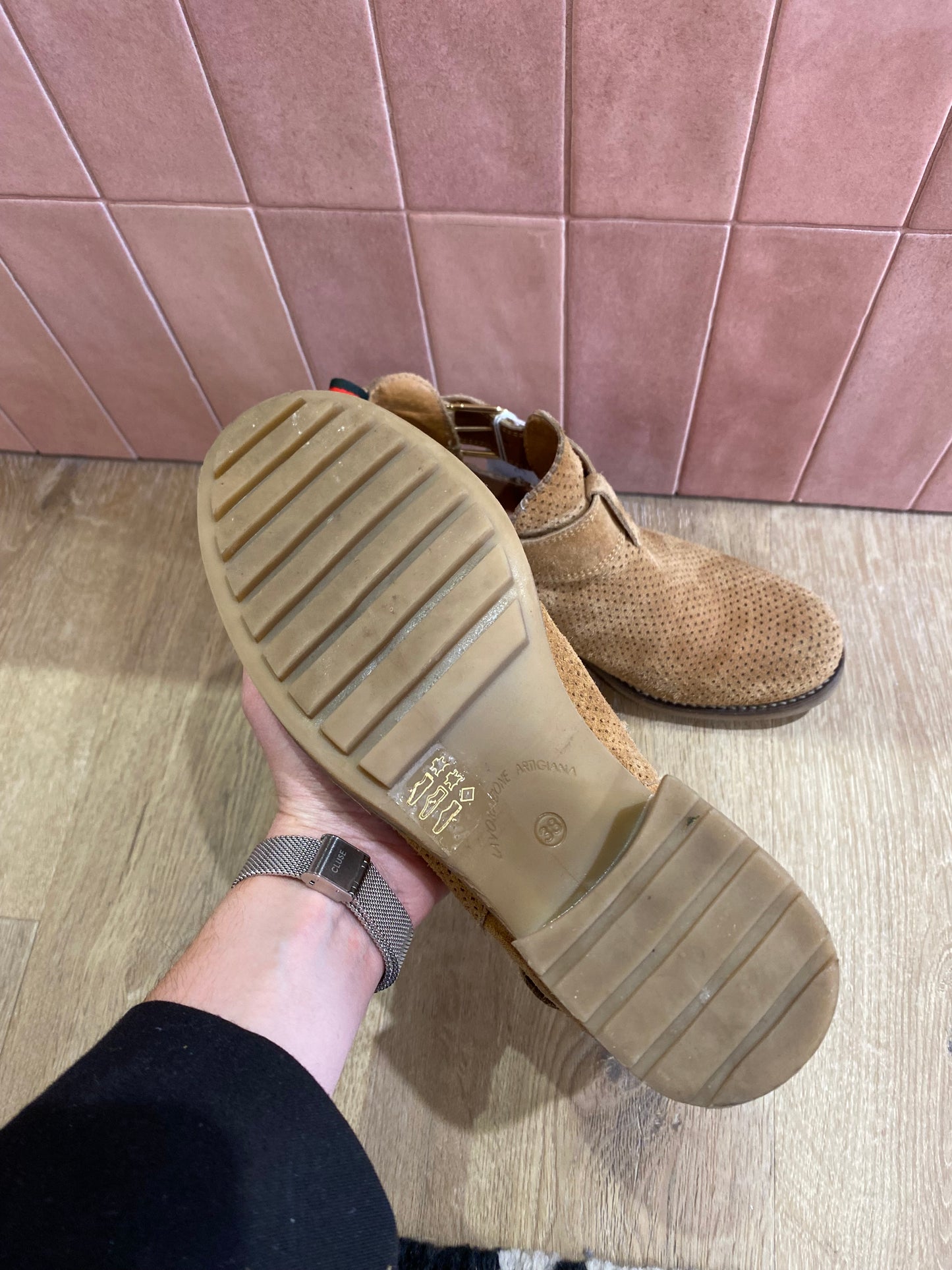 Bottines camel T.38