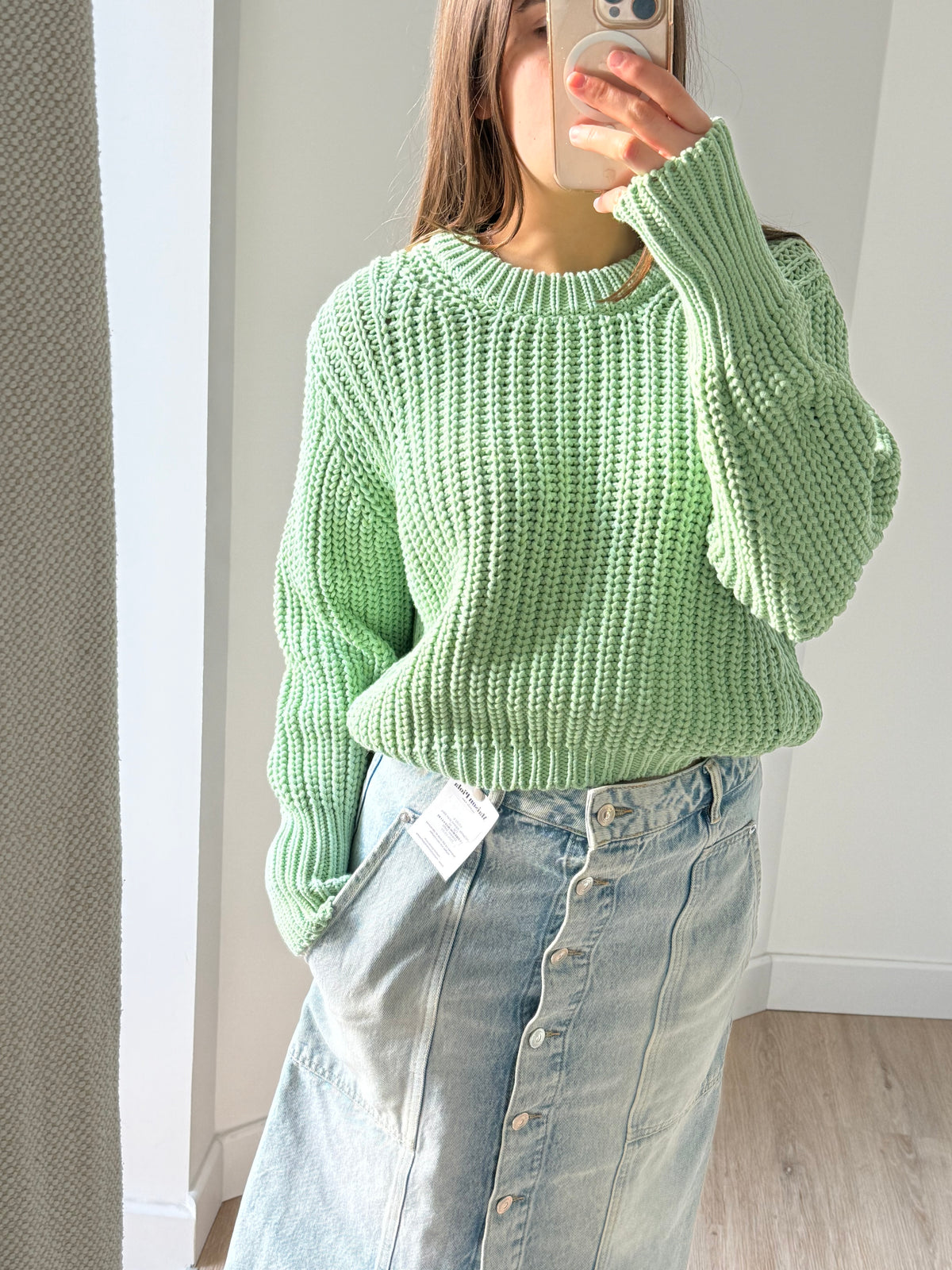 Pull vert maille Claudie Pierlot - T.S