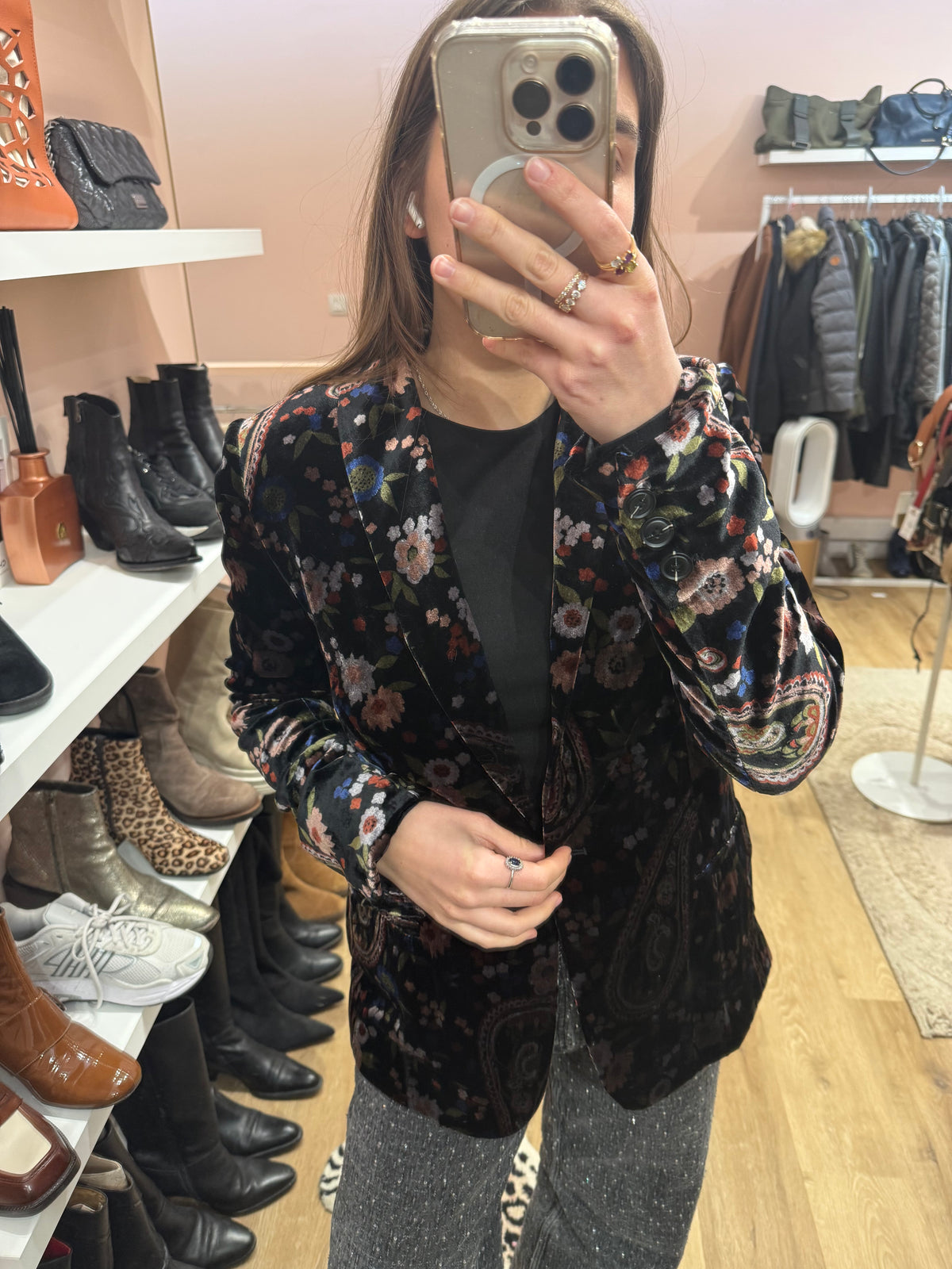 Blazer noir velours MKT T.S