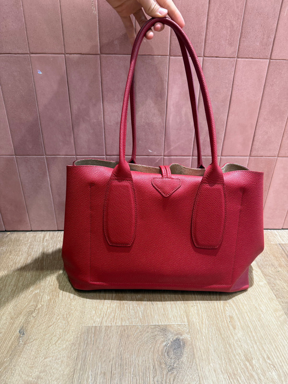 Sac rouge cabas Longchamp