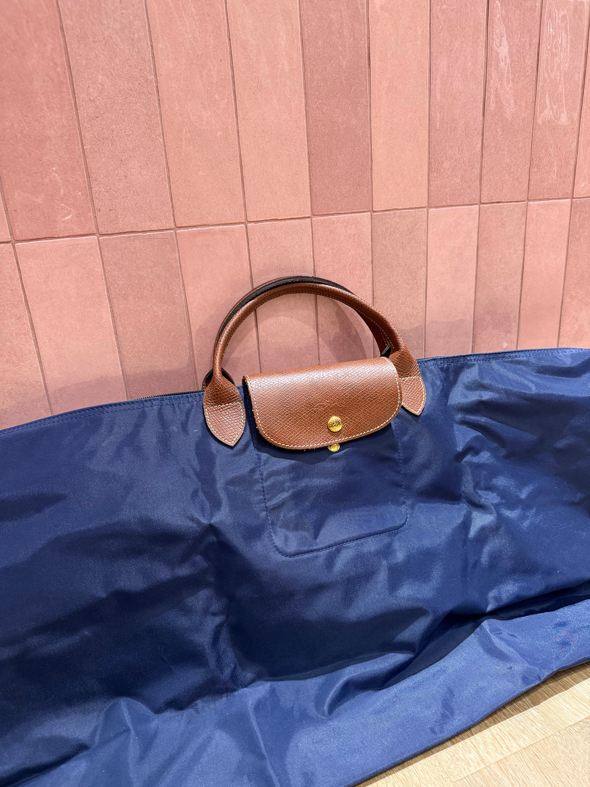 Sac bleu XL Longchamp Le Pliage