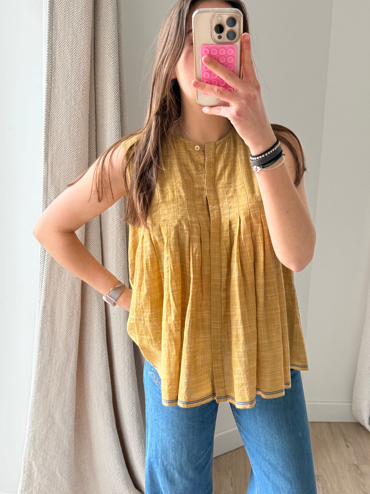 Blouse débardeur Soeur moutarde T.40