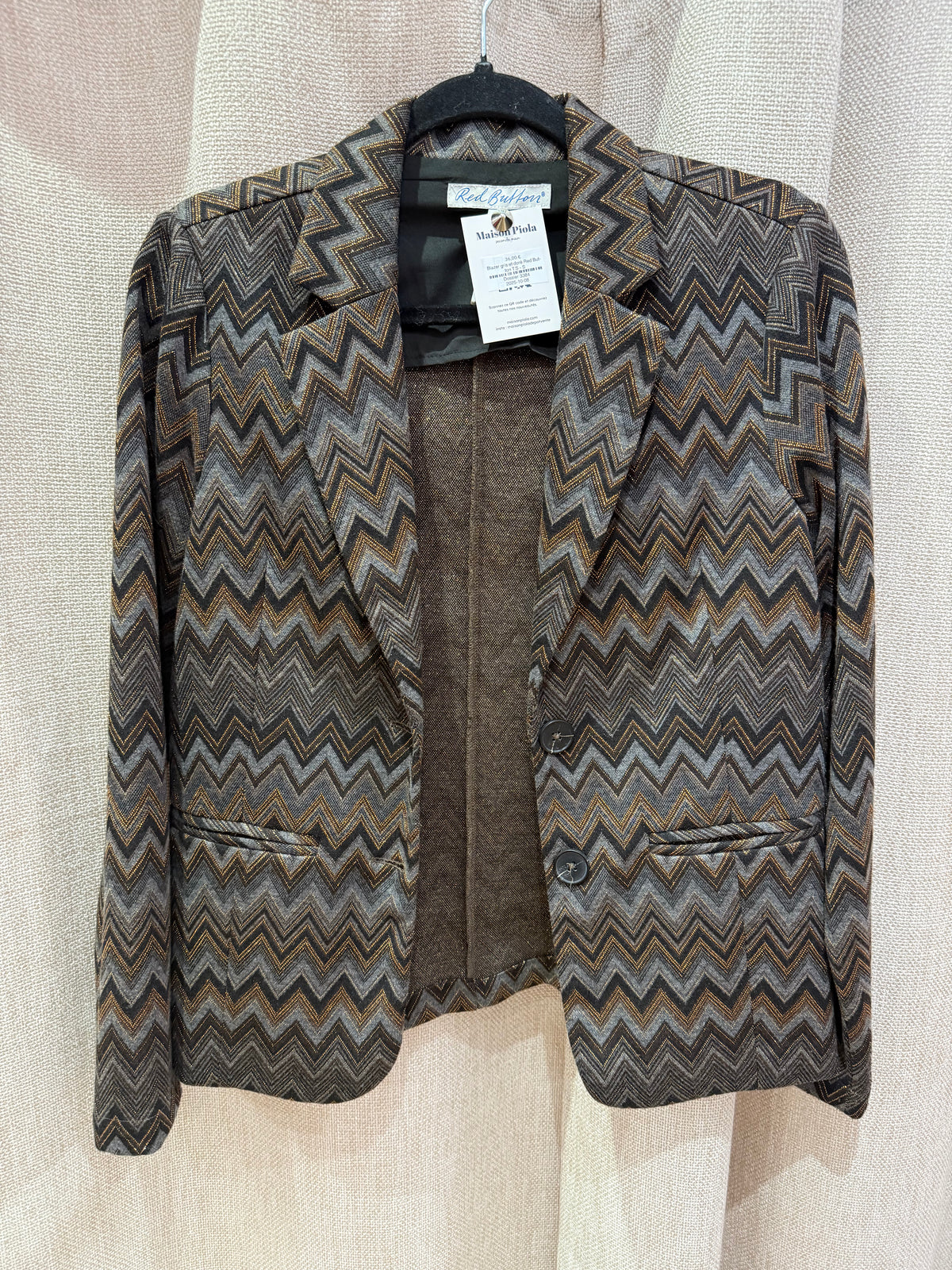 Blazer gris et doré Red Button T.S