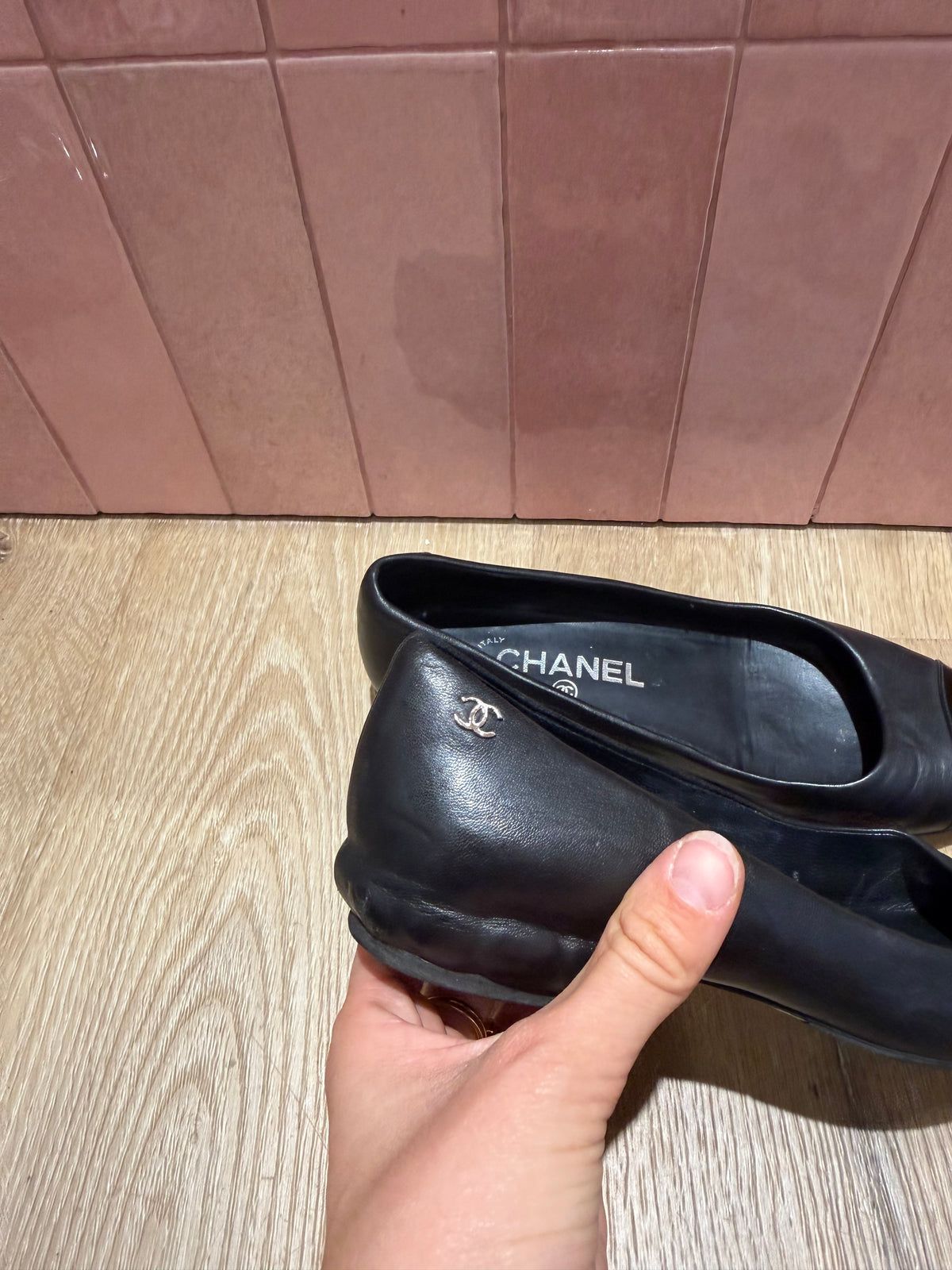 Ballerines noires Chanel - T.36 1/2 13/09