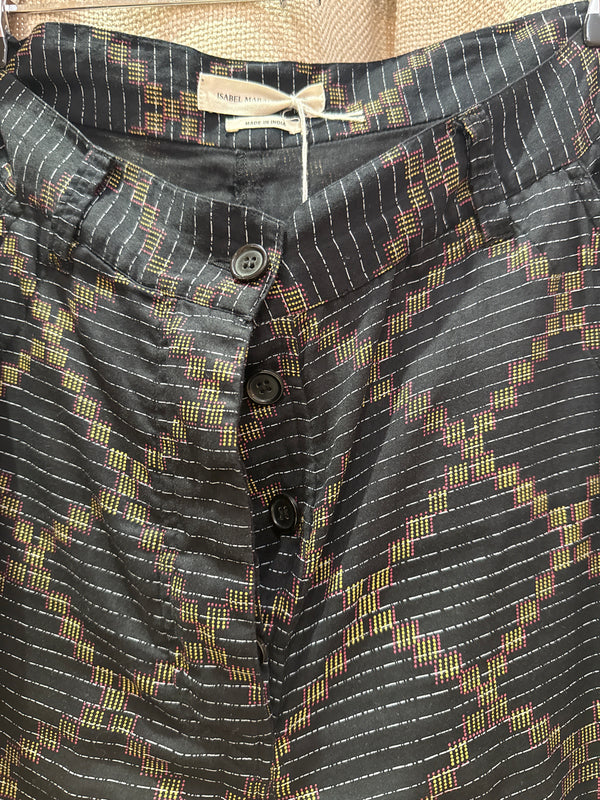 Pantalon noir et jaune Isabel Marant T.38/40