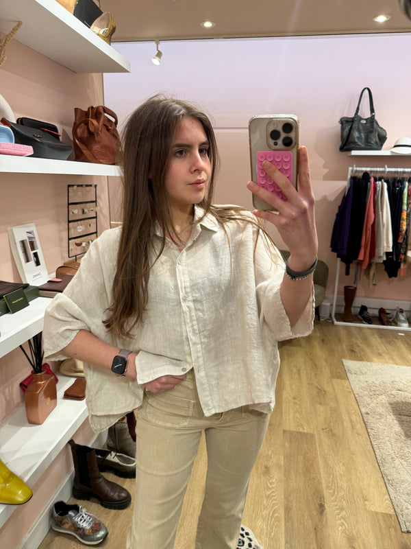 Chemise Margot Beige lin T.M