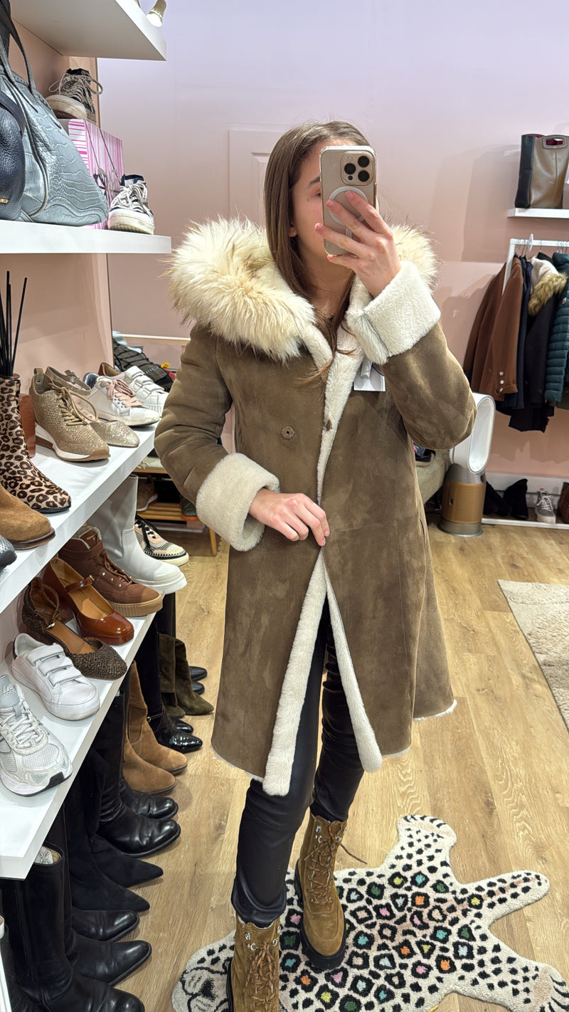 Peau lainée camel et beige Rizal T.36/38