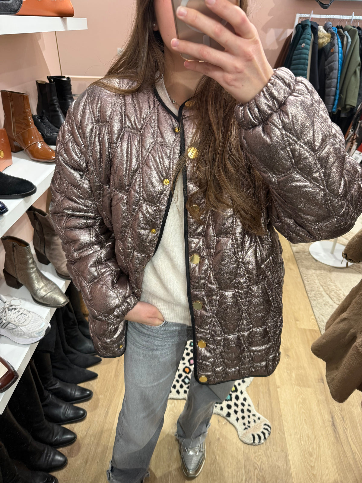 Veste blanche doré I.Code T.38