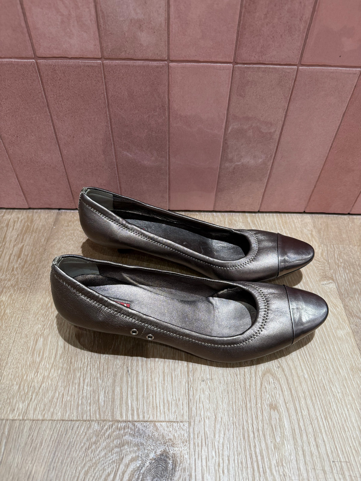 Ballerines argentées Sans marque T.40