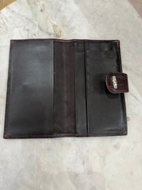 Porte-monnaie Longchamp marron croco vintage