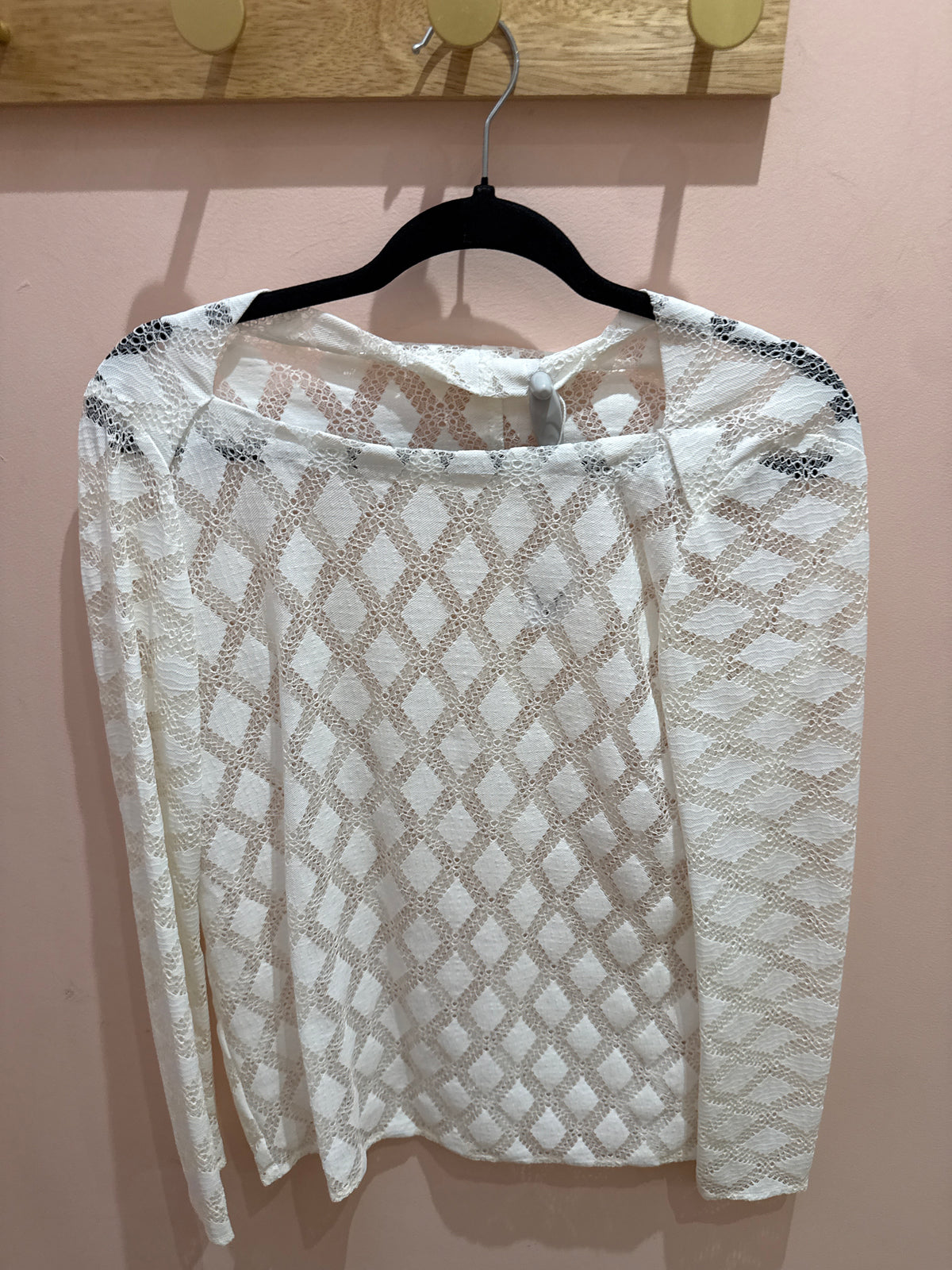 Blouse dentelle losange T.M/L