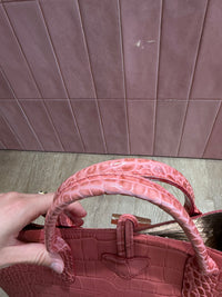 Sac rose Longchamp en cuir 07/08