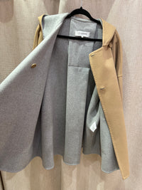 Manteau beige et gris Gérard Darel en laine T.M/L