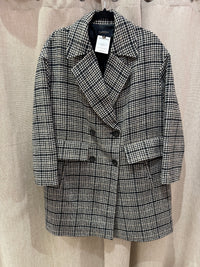 Manteau gris pied-de-poule Caroll T.L