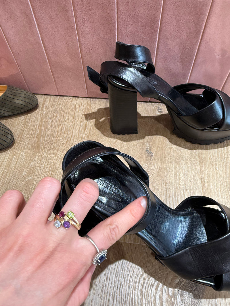 Sandales noires à talon The Kooples - noir - T.39 29/05