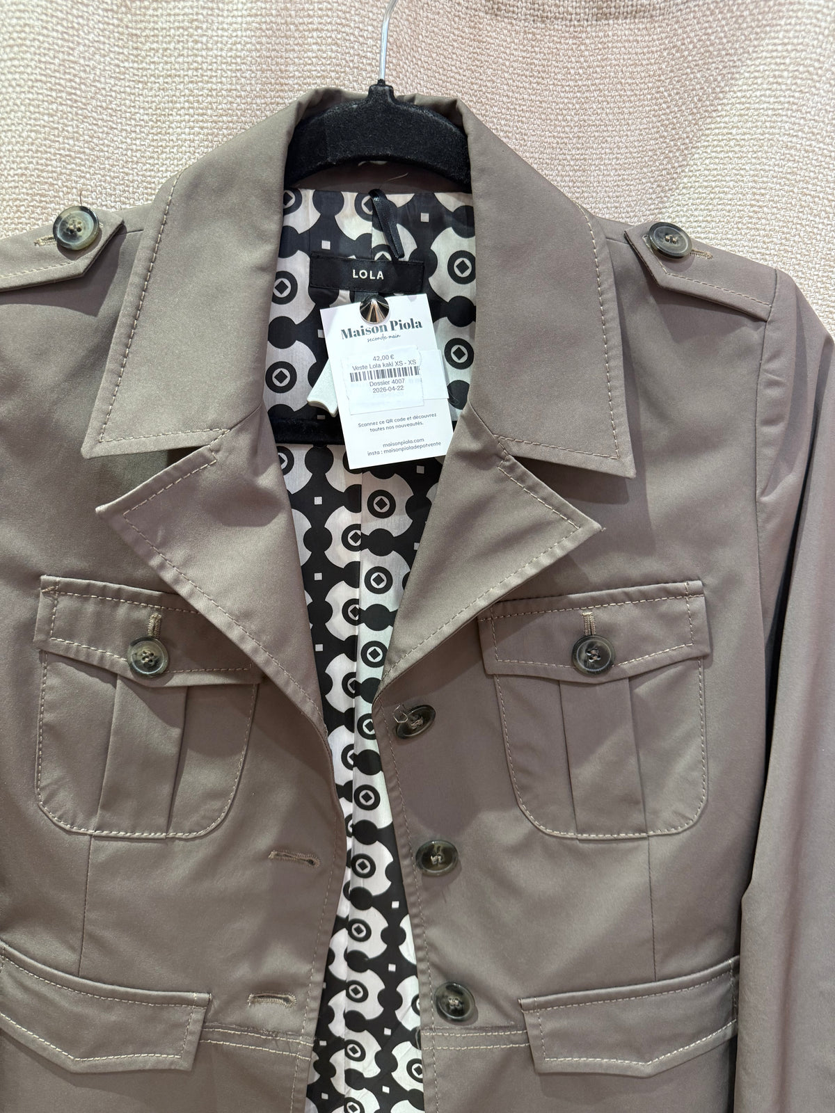 Veste Lola kaki XS