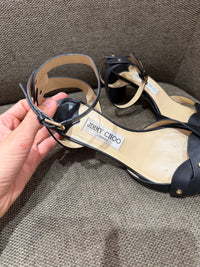 Jimmy Choo - Sandales noires à talons - T.36 1/2 01/09