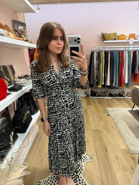 Robe longue noire et blanche Ba&sh T.S 07/08