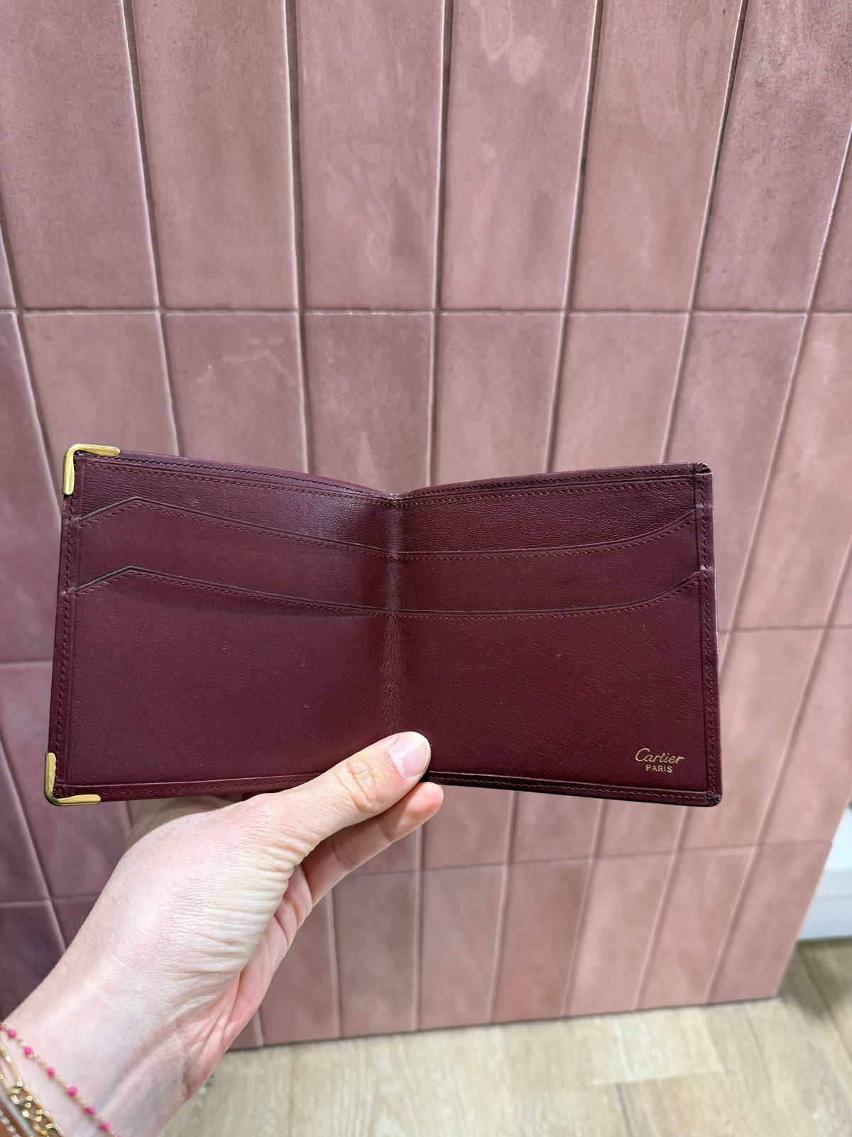 Porte-feuille cartier cuir