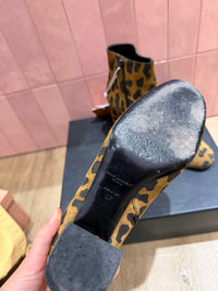 Bottines marron léopard Saint Laurent - T.38 07/10